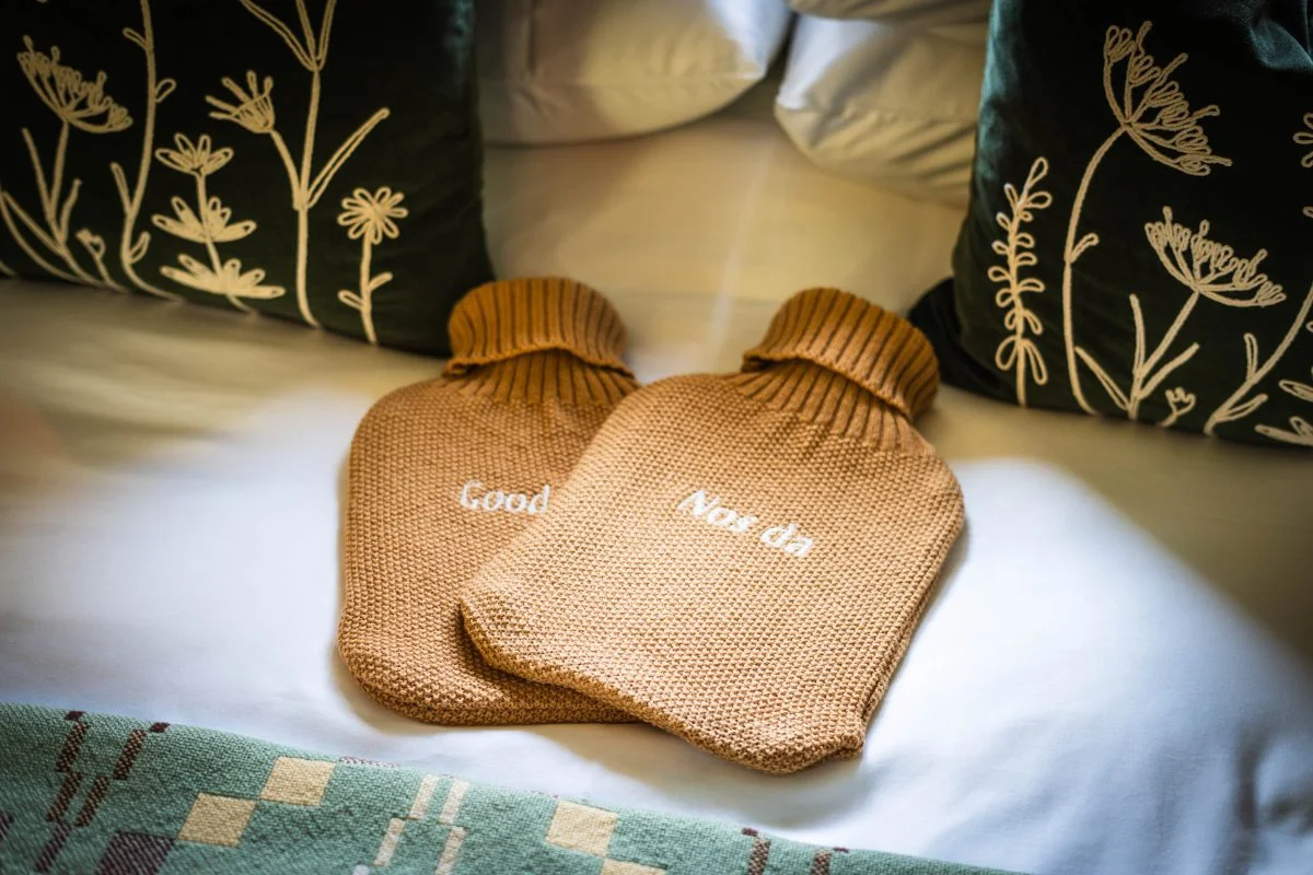 Hot Water Bottles - Luxury Glamping Cabin Carmarthenshire, West Wales