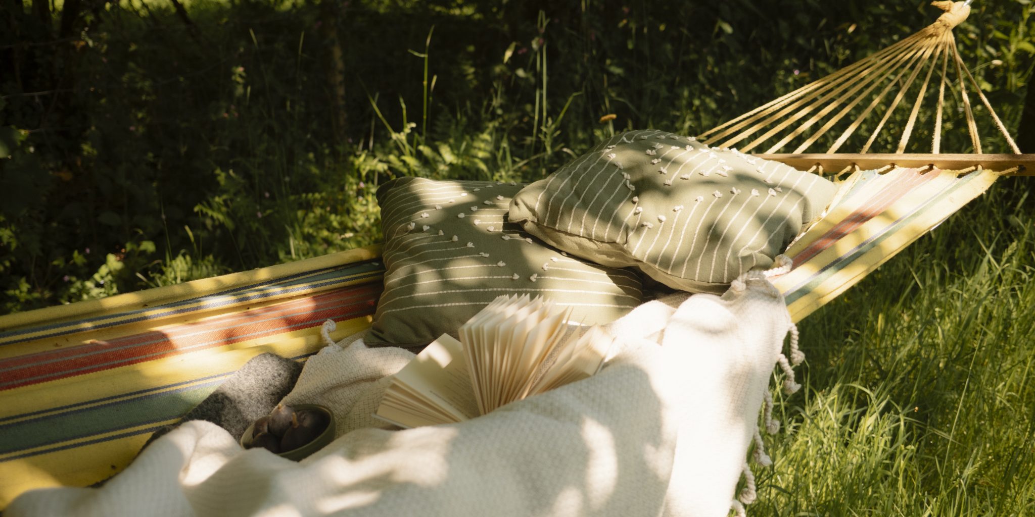 Relaxing in the Hammock by the river - Glamping Cabin Carmarthenshire with Hot Tub
