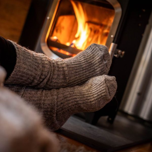 Autumn Nights in front of the woodburner - Luxury Glamping Cabin, Carmarthenshire